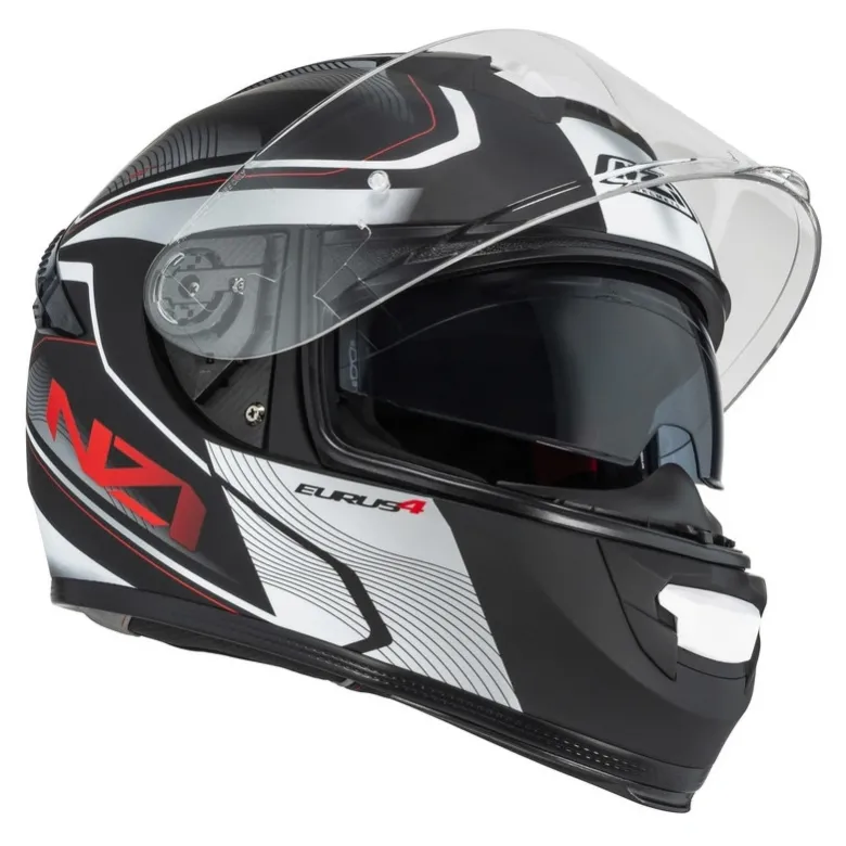 Kask integralny NZI EURUS 4 STREAM CHARMENT BLACK WHITE TINTED S MATT czarny biały