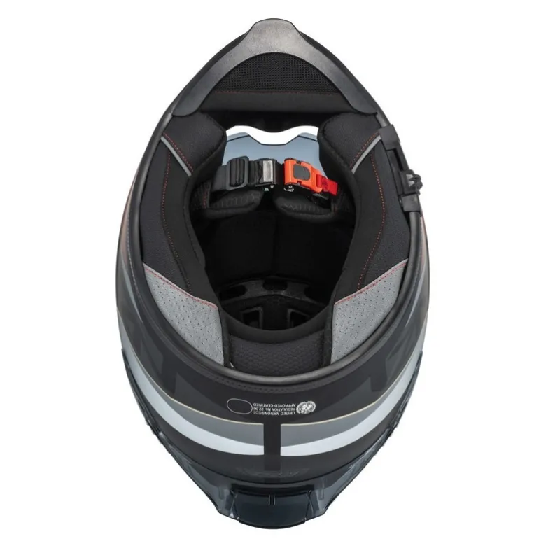 Kask integralny NZI EURUS 4 STREAM VANGUARD BLACK SAND RED TINTED MATT czarny beżowy czerwony