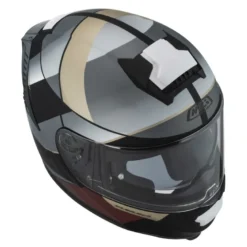 Kask integralny NZI EURUS 4 STREAM VANGUARD BLACK SAND RED TINTED MATT czarny beżowy czerwony