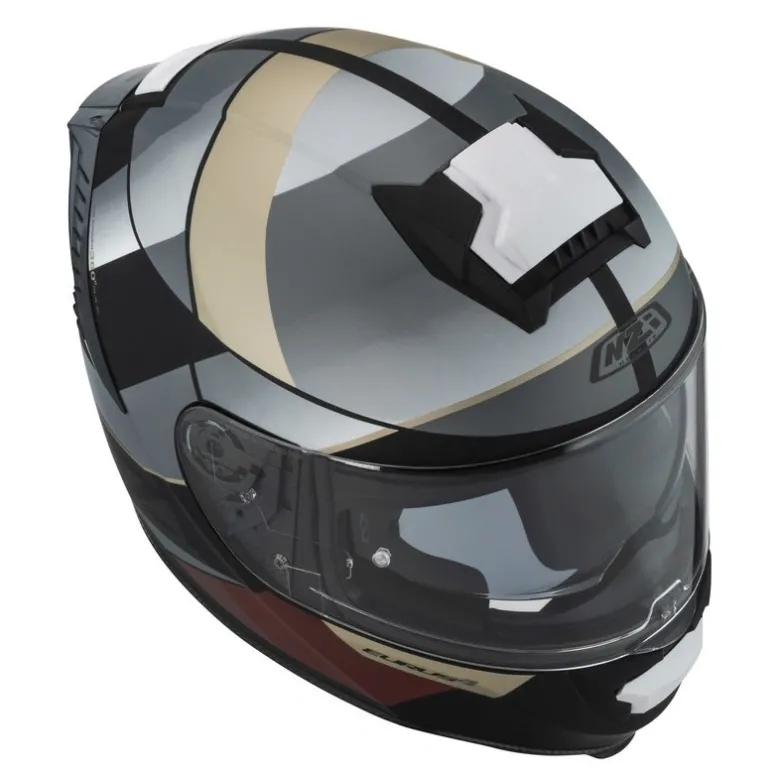 Kask integralny NZI EURUS 4 STREAM VANGUARD BLACK SAND RED TINTED MATT czarny beżowy czerwony