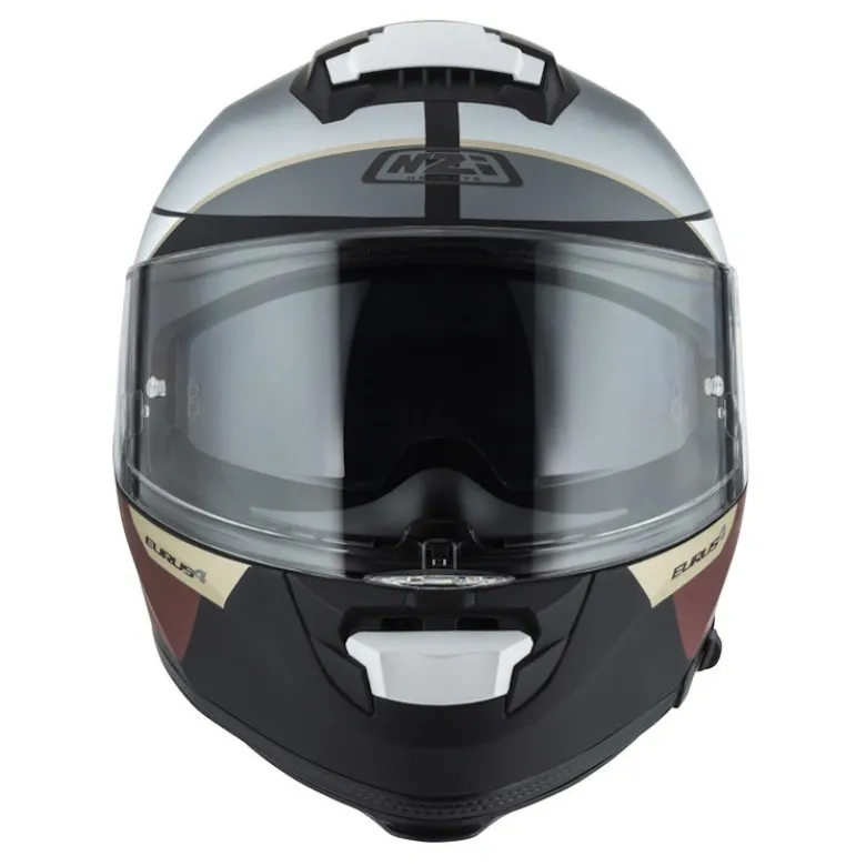Kask integralny NZI EURUS 4 STREAM VANGUARD BLACK SAND RED TINTED MATT czarny beżowy czerwony