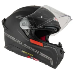 Kask integralny NZI GO RIDER STREAM DUO SOLID BLACK RED MATT czarny czerwony