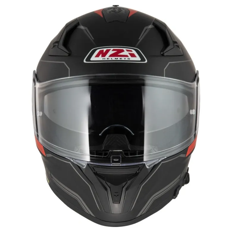 Kask integralny NZI GO RIDER STREAM DUO SOLID BLACK RED MATT czarny czerwony