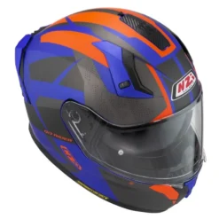 Kask integralny NZI GO RIDER STREAM DUO TRIDENT BLUE ANTRACITE ORANGE MATT pomarańczowy niebieski szary