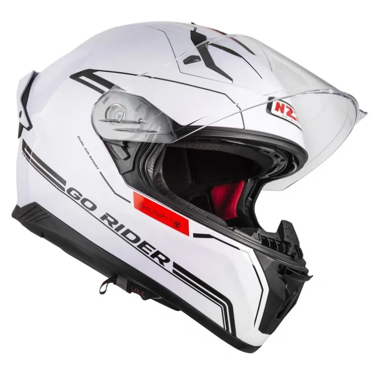 Kask integralny NZI GO RIDER STREAM DUO SOLID WHITE biały