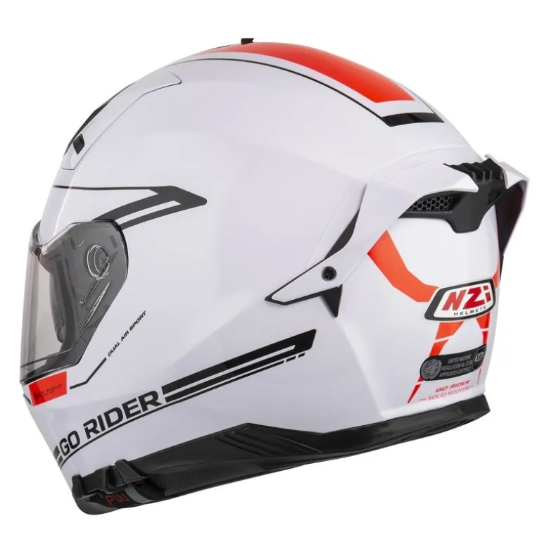 Kask integralny NZI GO RIDER STREAM DUO SOLID WHITE biały