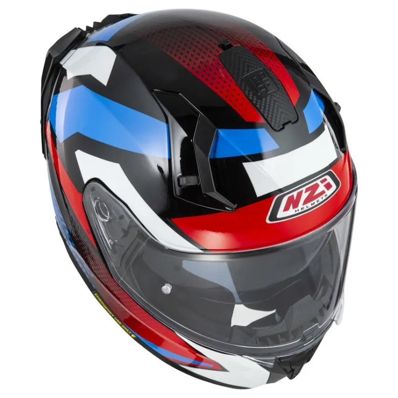 Kask integralny NZI GO RIDER STREAM DUO QUADRI BLACK RED BLUE czarny czerwony niebieski