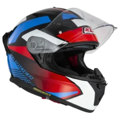 Kask integralny NZI GO RIDER STREAM DUO QUADRI BLACK RED BLUE czarny czerwony niebieski