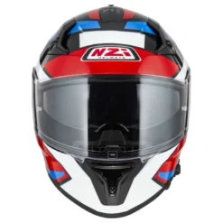 Kask integralny NZI GO RIDER STREAM DUO QUADRI BLACK RED BLUE czarny czerwony niebieski