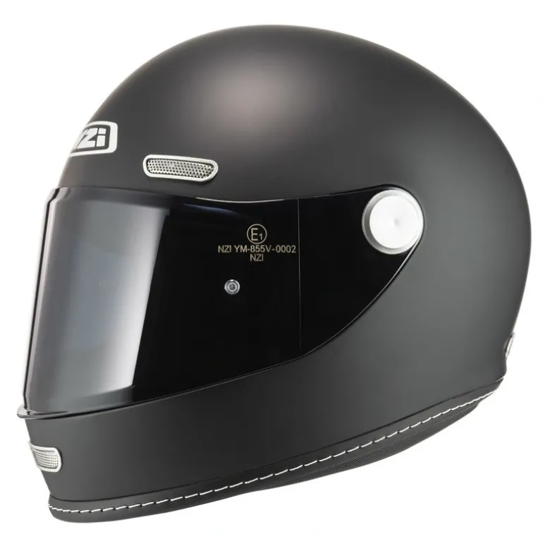 Kask integralny NZI REVIVAL MATT BLACK czarny mat