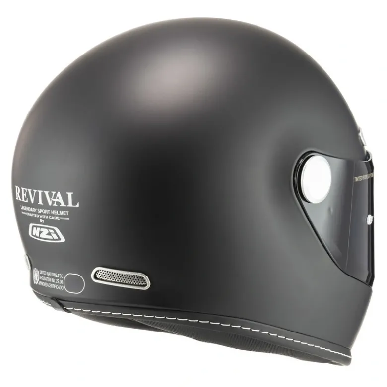 Kask integralny NZI REVIVAL MATT BLACK czarny mat
