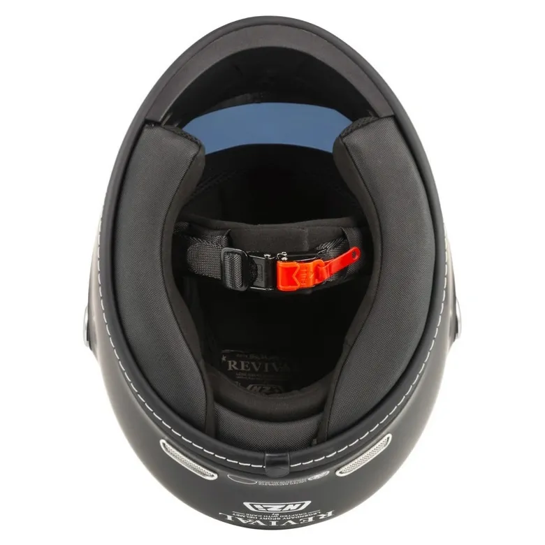 Kask integralny NZI REVIVAL MATT BLACK czarny mat