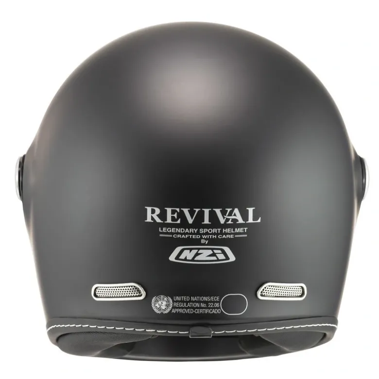 Kask integralny NZI REVIVAL MATT BLACK czarny mat