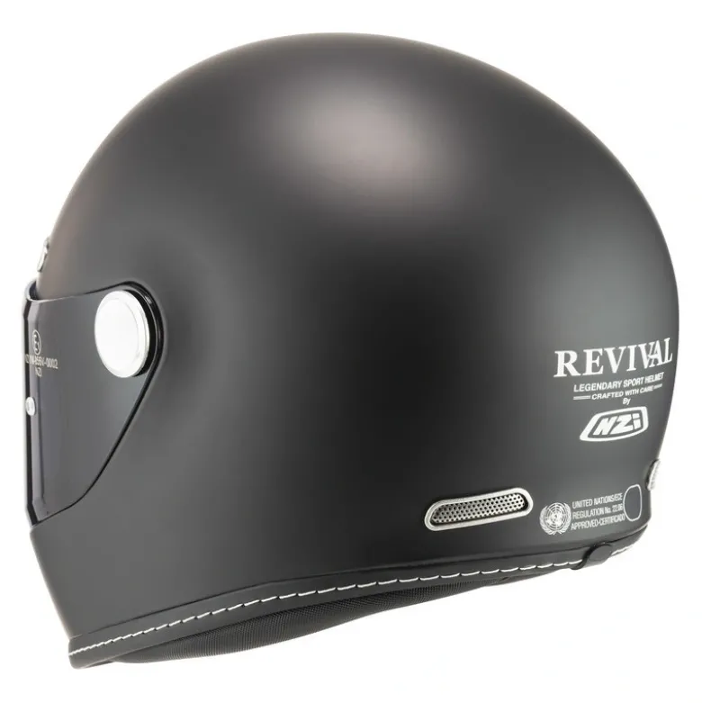 Kask integralny NZI REVIVAL MATT BLACK czarny mat