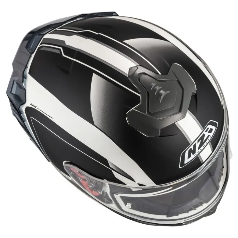 Kask integralny NZI TRENDY ELEGANCE WHITE BLACK TINTED MATT biały czarny