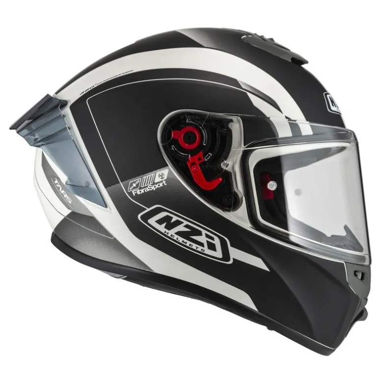 Kask integralny NZI TRENDY ELEGANCE WHITE BLACK TINTED MATT biały czarny