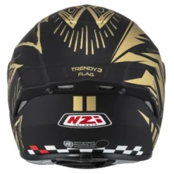 Kask integralny NZI TRENDY FLAG BLACK GOLD MATT czarny złoty