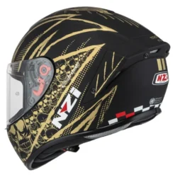 Kask integralny NZI TRENDY FLAG BLACK GOLD MATT czarny złoty