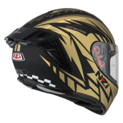 Kask integralny NZI TRENDY FLAG BLACK GOLD MATT czarny złoty