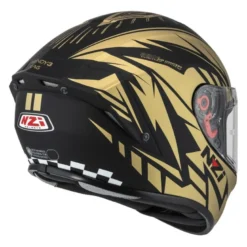 Kask integralny NZI TRENDY FLAG BLACK GOLD MATT czarny złoty
