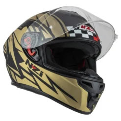Kask integralny NZI TRENDY FLAG BLACK GOLD MATT czarny złoty