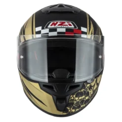 Kask integralny NZI TRENDY FLAG BLACK GOLD MATT czarny złoty