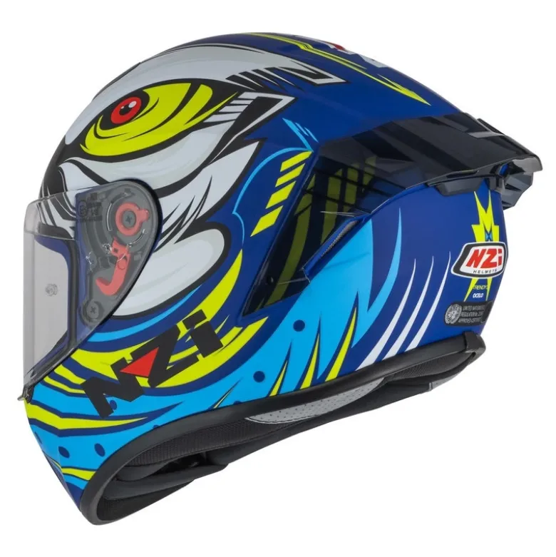 Kask integralny NZI TRENDY OCELO BLUE WHITE SKY BLUE MATT biały niebieski