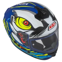 Kask integralny NZI TRENDY OCELO BLUE WHITE SKY BLUE MATT biały niebieski