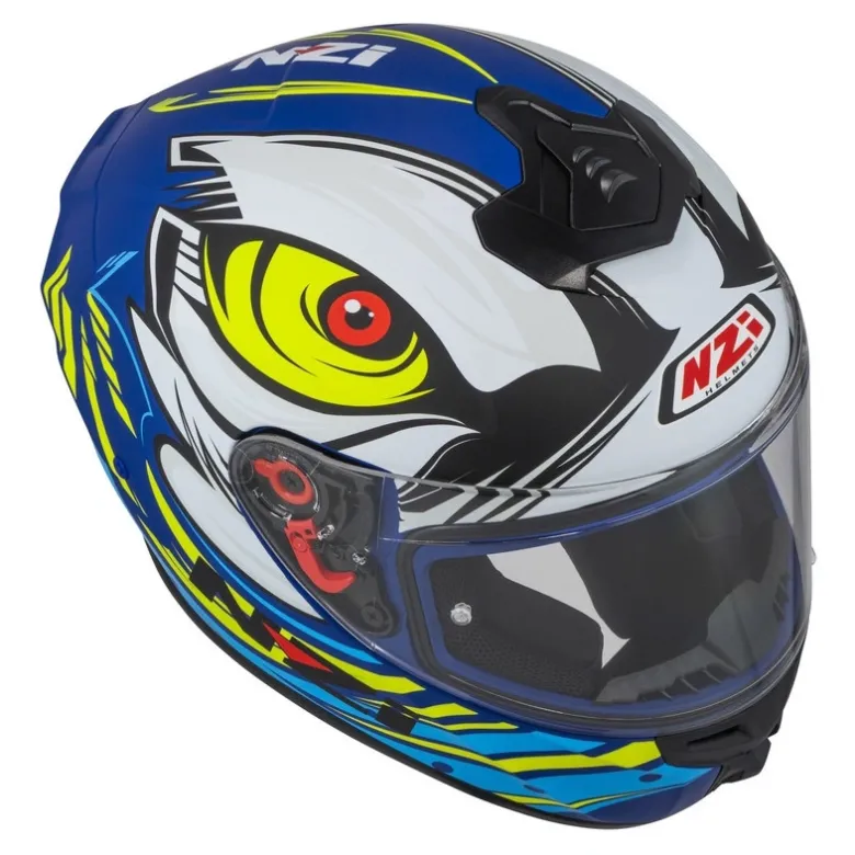 Kask integralny NZI TRENDY OCELO BLUE WHITE SKY BLUE MATT biały niebieski