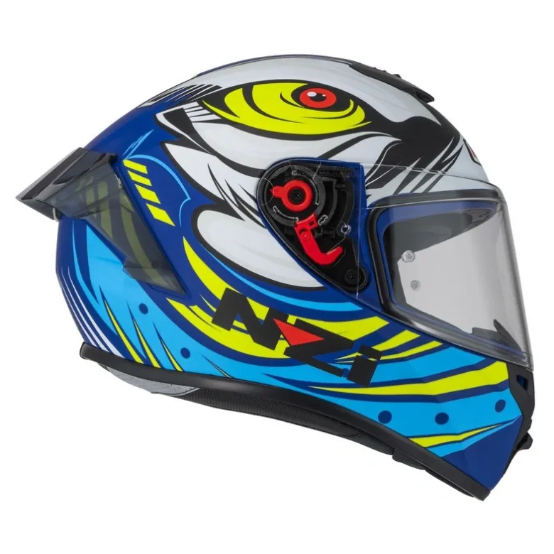 Kask integralny NZI TRENDY OCELO BLUE WHITE SKY BLUE MATT biały niebieski