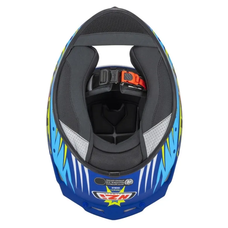 Kask integralny NZI TRENDY OCELO BLUE WHITE SKY BLUE MATT biały niebieski