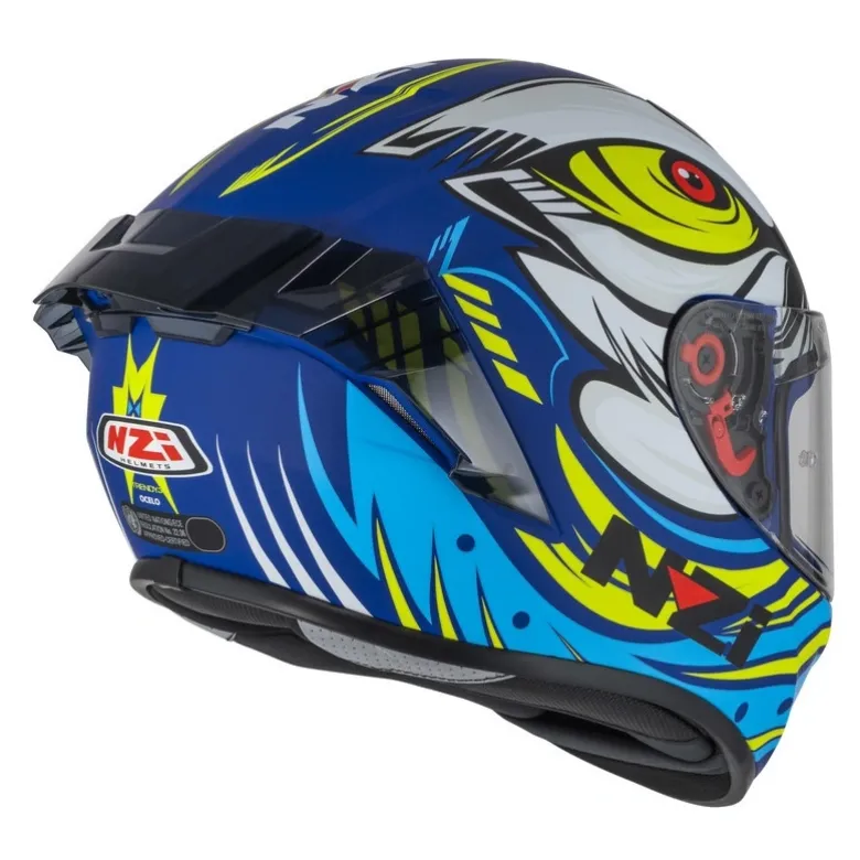 Kask integralny NZI TRENDY OCELO BLUE WHITE SKY BLUE MATT biały niebieski
