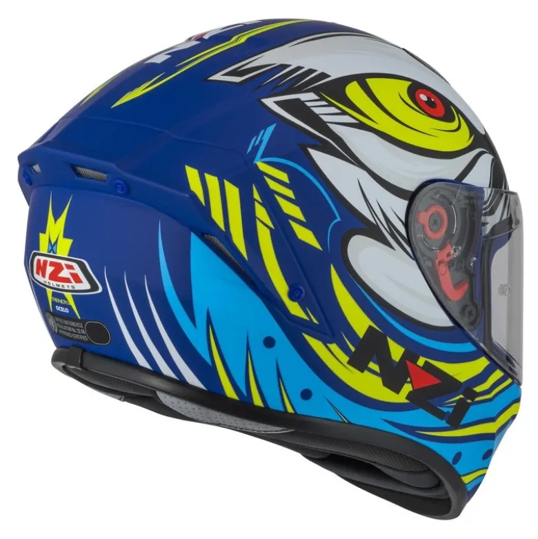 Kask integralny NZI TRENDY OCELO BLUE WHITE SKY BLUE MATT biały niebieski