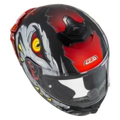 Kask integralny NZI TRENDY 3 RAPTOR BLACK GREY RED MATT czarny szary czerwony