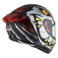 Kask integralny NZI TRENDY 3 RAPTOR BLACK GREY RED MATT czarny szary czerwony