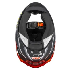 Kask integralny NZI TRENDY 3 RAPTOR BLACK GREY RED MATT czarny szary czerwony