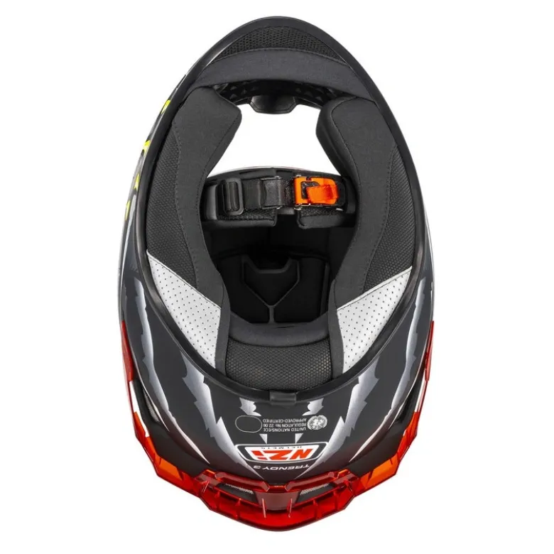 Kask integralny NZI TRENDY 3 RAPTOR BLACK GREY RED MATT czarny szary czerwony