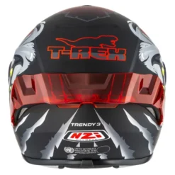 Kask integralny NZI TRENDY 3 RAPTOR BLACK GREY RED MATT czarny szary czerwony