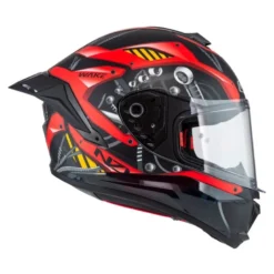 Kask integralny NZI WAKE STREAM CYBER BLACK RED MATT czarny czerwony