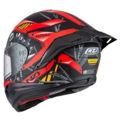 Kask integralny NZI WAKE STREAM CYBER BLACK RED MATT czarny czerwony