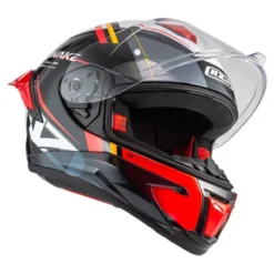 Kask integralny NZI WAKE STREAM STRIPES BLACK WHITE RED czarny biały czerwony