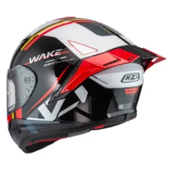 Kask integralny NZI WAKE STREAM STRIPES BLACK WHITE RED czarny biały czerwony