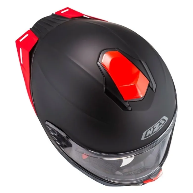 Kask integralny NZI WAKE STREAM BOOSTER SOLID BLACK RED MATT czarny czerwony