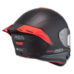 Kask integralny NZI WAKE STREAM BOOSTER SOLID BLACK RED MATT czarny czerwony