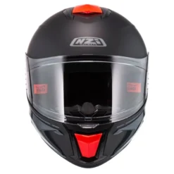 Kask integralny NZI WAKE STREAM BOOSTER SOLID BLACK RED MATT czarny czerwony