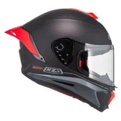 Kask integralny NZI WAKE STREAM BOOSTER SOLID BLACK RED MATT czarny czerwony