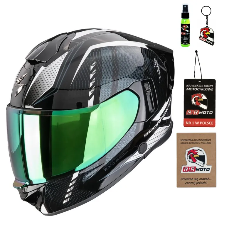 Kask integralny SCORPION EXO-530 AIR THERAS BLACK/CHAMELEON/WHITE czarny fioletowy biały
