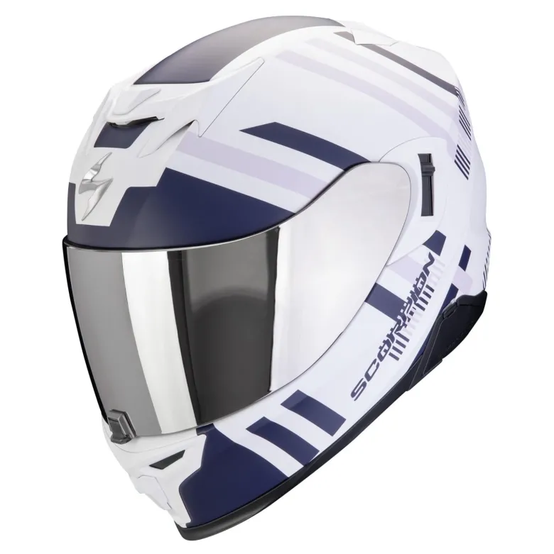 Kask integralny SCORPION EXO-520 EVO AIR BANSHEE MATT WHITE/BLUE/PURPLE biały niebieski fioletowy