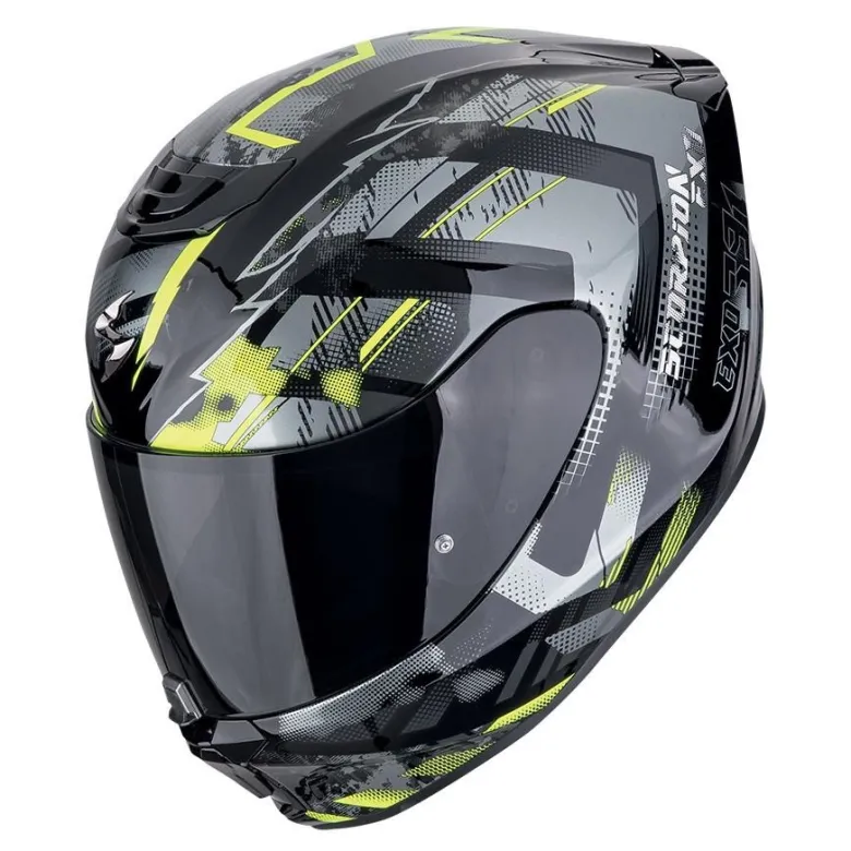 Kask integralny SCORPION EXO-391 CLUTTER BLACK/NEON YELLOW czarny żółty fluo