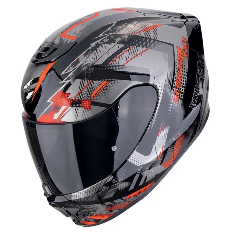 Kask integralny SCORPION EXO-391 CLUTTER BLACK/RED czarny czerwony